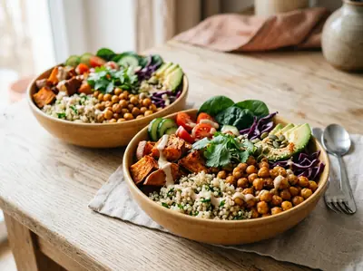 Buddha bowl s cizrnou a batáty