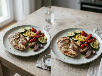 Krůtí steak s grilovanou zeleninou