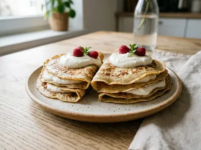 Proteinové palačinky s jemným tvarohem