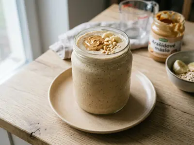 Proteinové smoothie s arašídovým máslem