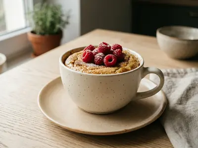 Proteinový cheesecake v hrnku