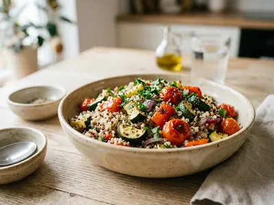 Quinoa salát s pečenou zeleninou