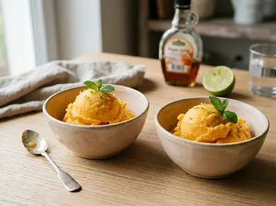 Rychlý mangový sorbet
