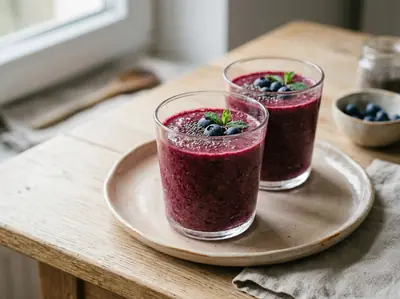 Smoothie z červené řepy s borůvkami