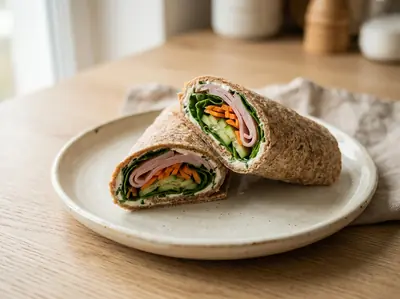 Špaldový wrap s krůtí šunkou