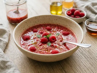Svěží malinový vinaigrette