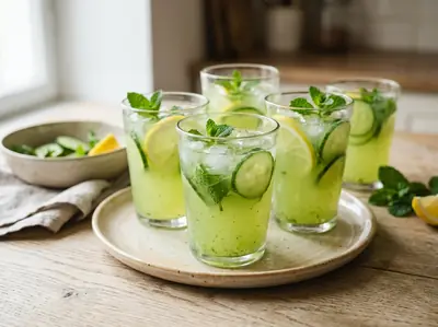 Svěží okurková limonáda