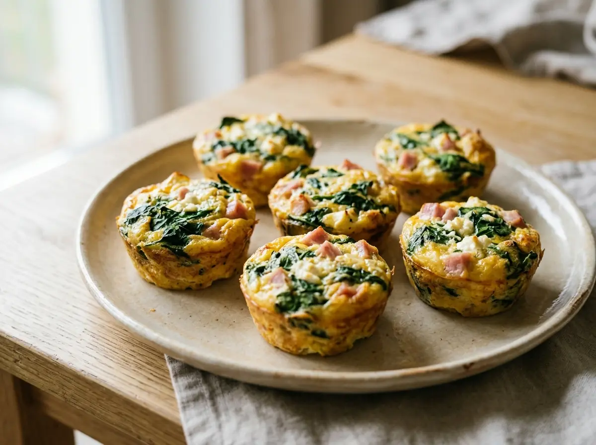Vaječná muffinová snídaně z formy