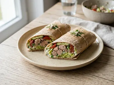 Wrap s tuňákem a zeleninou