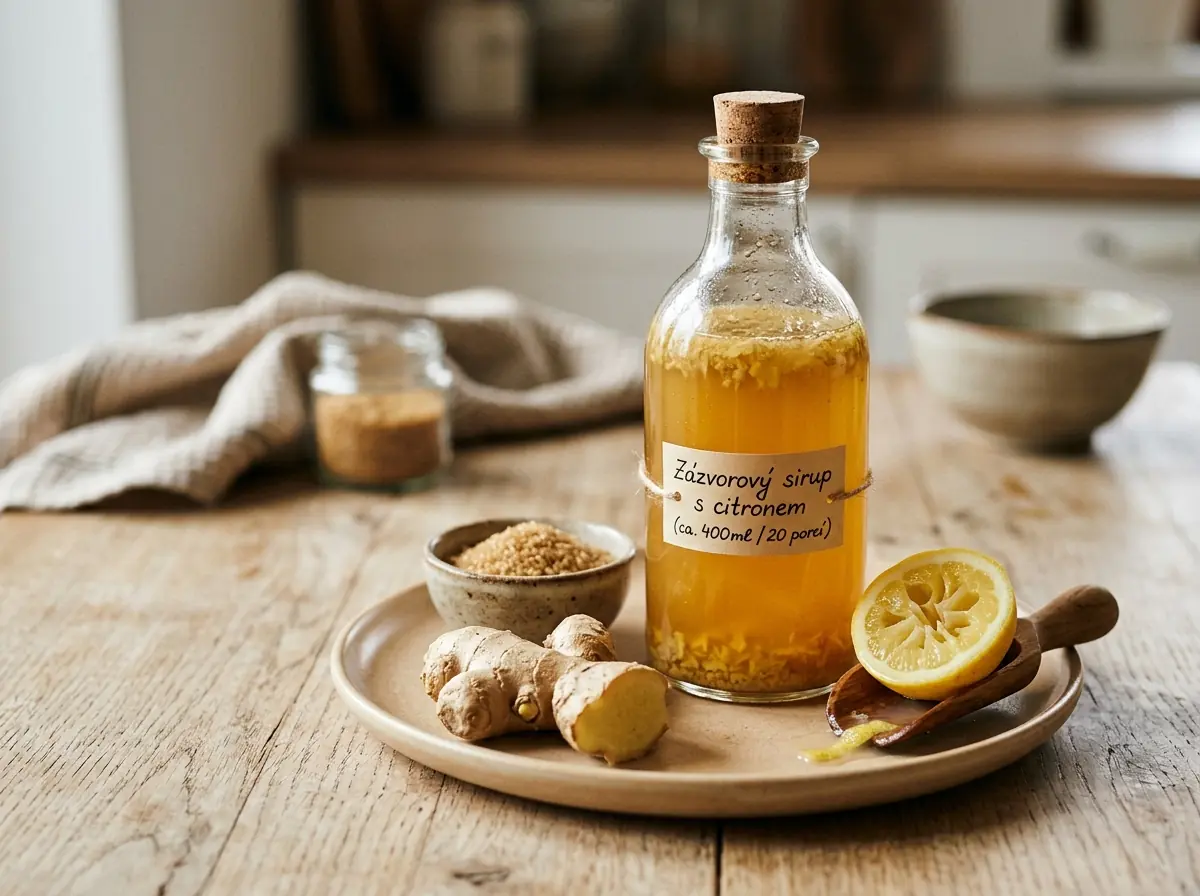 Zázvorový sirup s citronem